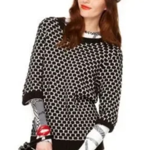 Kirna Zabete at Target Chunky Black & White Textured Knit Sweater Women’s XS - Picture 1 of 7